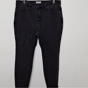 Madewell Black Wash Casual Streetwear High Rise Skinny Denim Jeans Plus Size 20